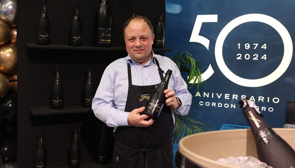 Daniel Persson i Henkell Freixenet Nordic har med seg litervis av Cordon Negro til UMAMI. Men han kan også by på en iskald fristelse.