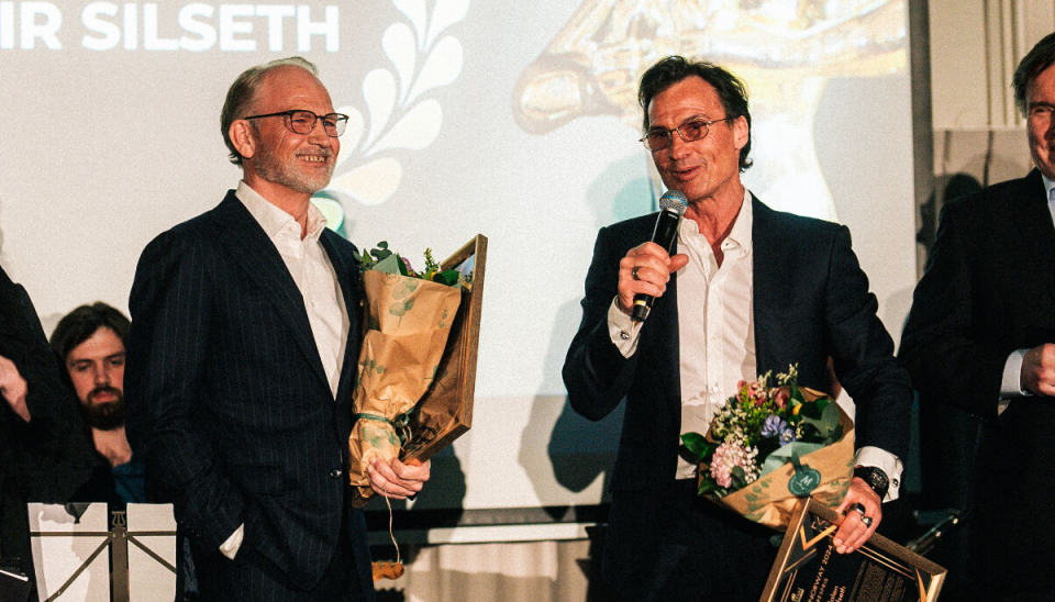 Torgeir Silseth (t.v.) og Petter A. Stordalen vant den høythengende æresprisen sammen.