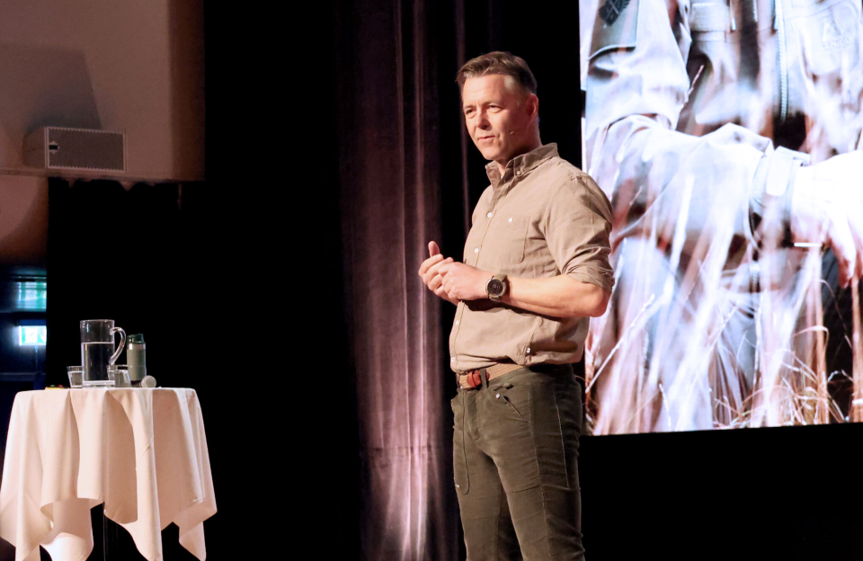 John Hammersmark motiverte medlemmene under Noresdagen.