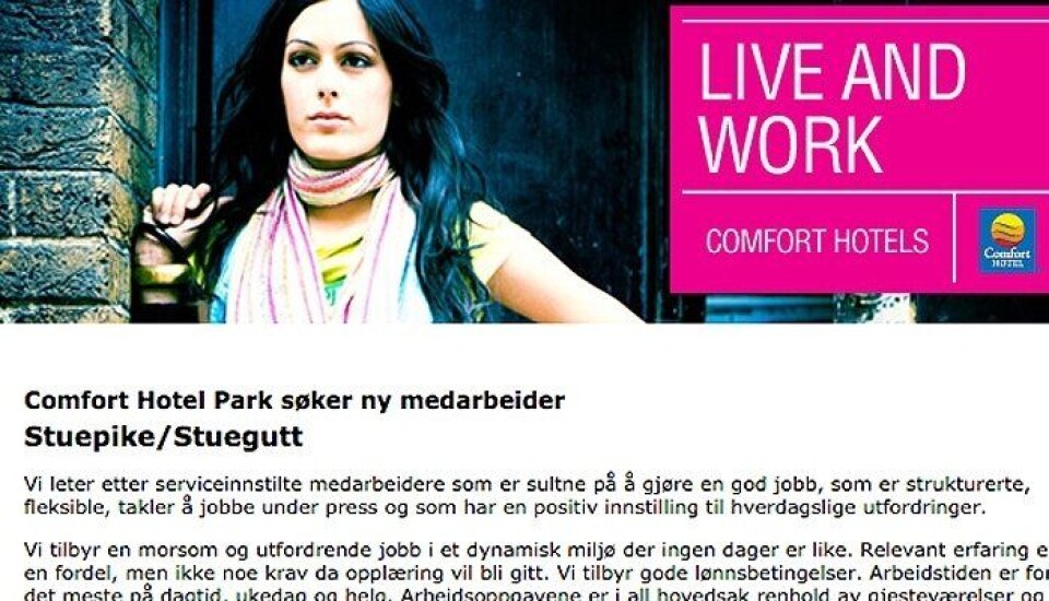 Søker etter «stuegutt»