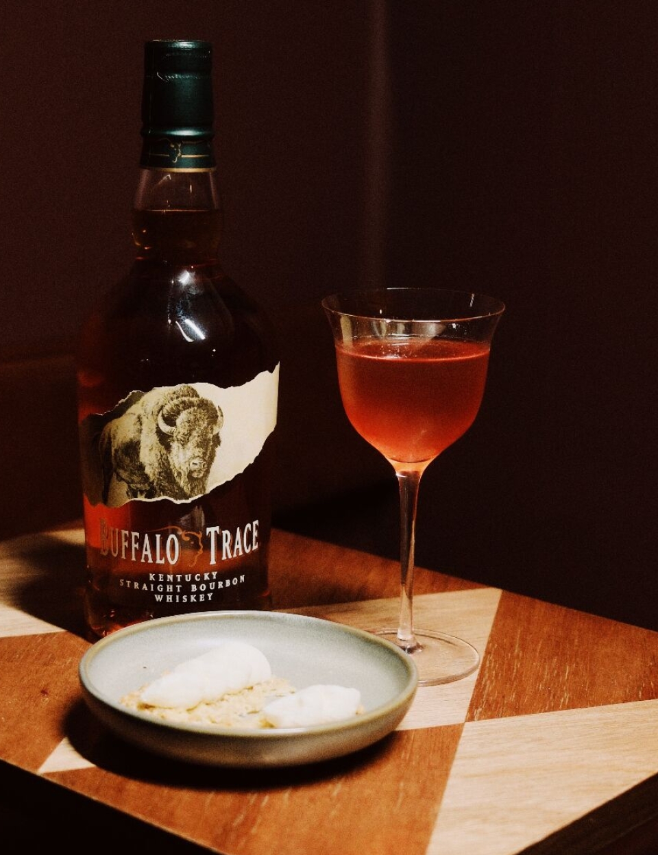 Hanna Moslaups selvskapte Buffalo Trace-cocktail inneholdt blant annet søt vermout, ripssirup og havre-bourbon.