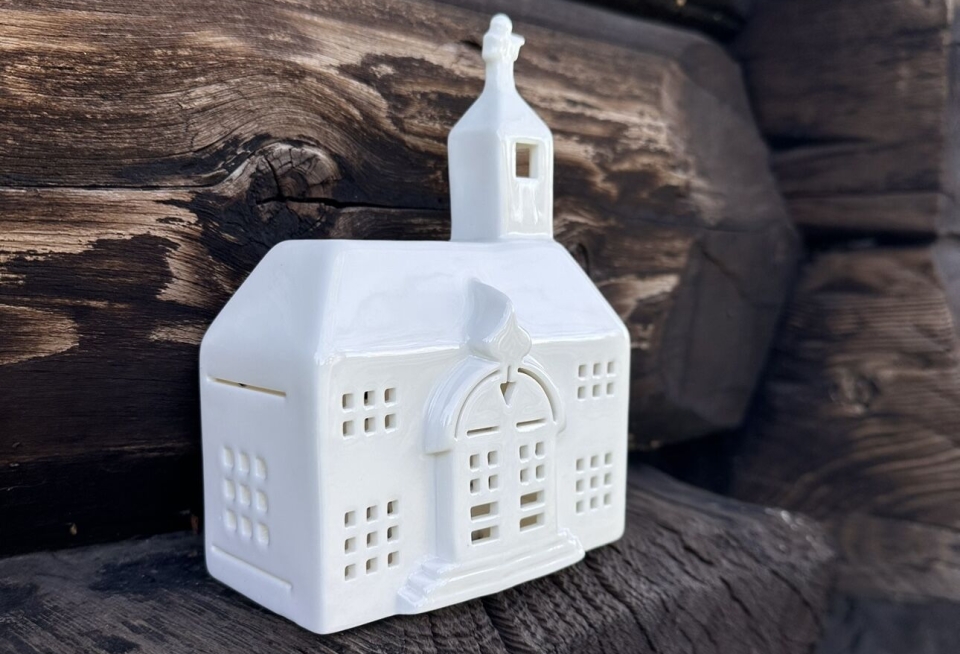 Lysebu hovedhus i miniatyr.