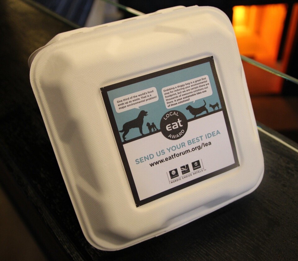 TILTAK: Doggy bags gir gjestene muligheten til å ta med seg overflødig mat fra ala carte-restaurantene, i stedet for at den havner i søppelbøtta. TILTAK: Doggy bags gir gjestene muligheten til å ta med seg overflødig mat fra ala carte-restaurantene, i stedet for at den havner i søppelbøtta.