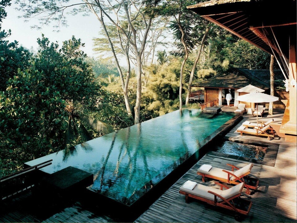 MORN, DU: Vi bruker stadig mer på spa. I 2016 ventes velværeindustrien å omsette for 450 milliarder dollar. Her er et av verdens flotteste anlegg; Como Shambhala i Ubud på Bali.