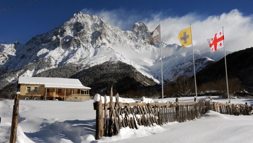 VINTERPARADIS: I Svanetifjellene har norske Richard Bærug funnet sin hotellperle.