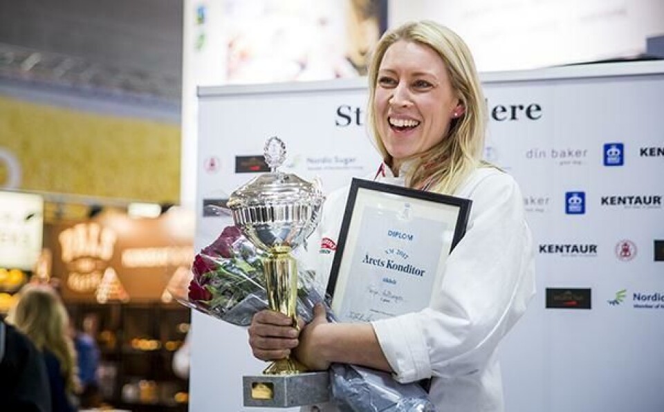SEIER: Tonje Holtungen ble en klar vinner i konkurransen Årets konditor. Foto: Ihne Pedersen.
