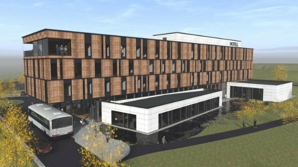 FERDIG I 2018: Slik blir Brennemoen hotell i Eidsberg. Iillustrasjon: Lorentz Kielland Arkitekter