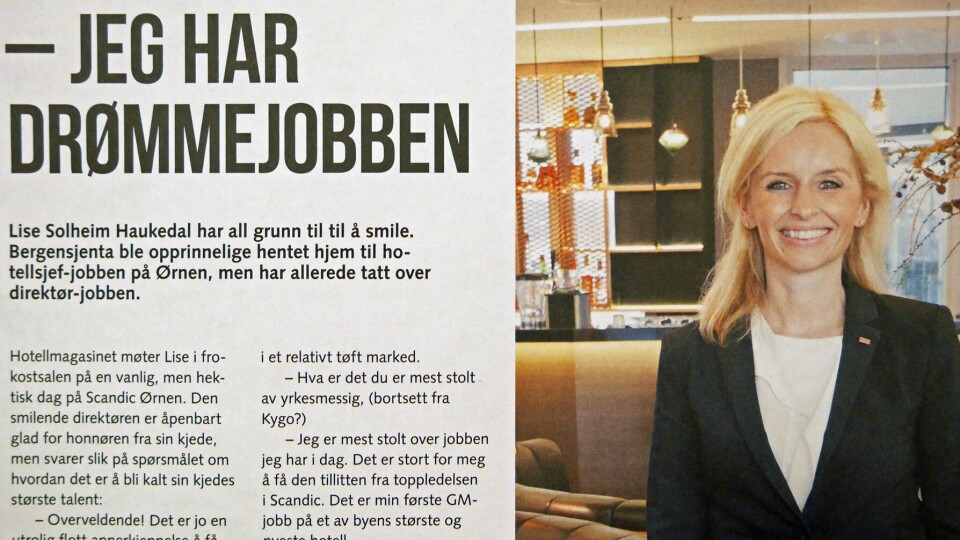 2015: I 2015 ble Lise Solheim Haukedal pekt på som Scandic-kjedens største ledertalent. 2015: I 2015 ble Lise Solheim Haukedal pekt på som Scandic-kjedens største ledertalent.