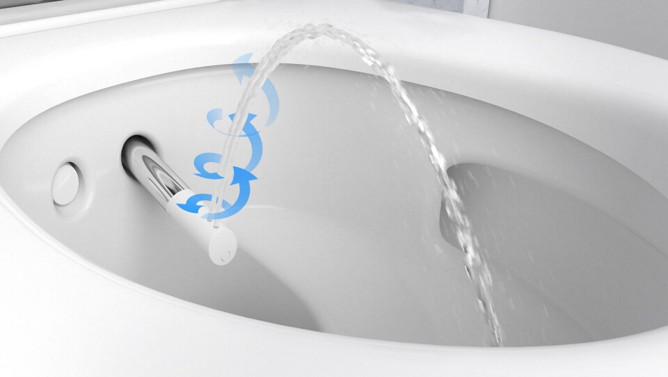 LUKSUS: Med AquaClean dusjtoalett blir du vasket ren av en roterende vannstråle som treffer der den skal