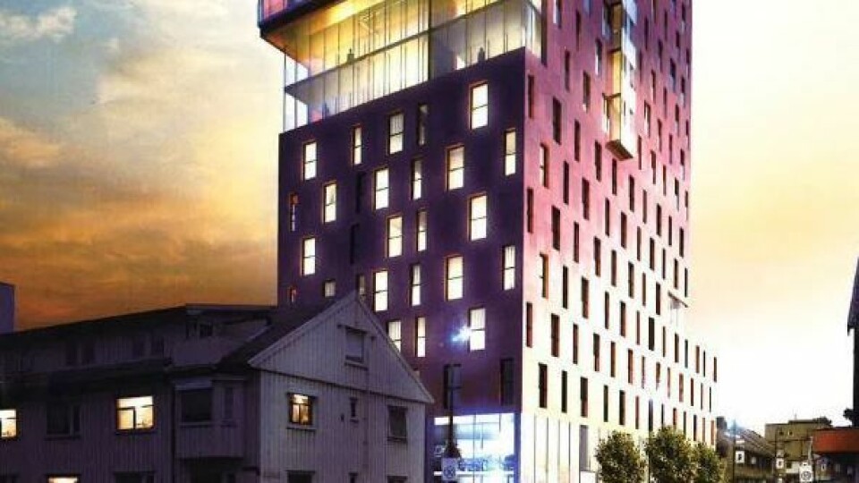 THE STORM: Slik ser arkitektene for seg at Norlandias nye Bodø-hotell skal se ut.