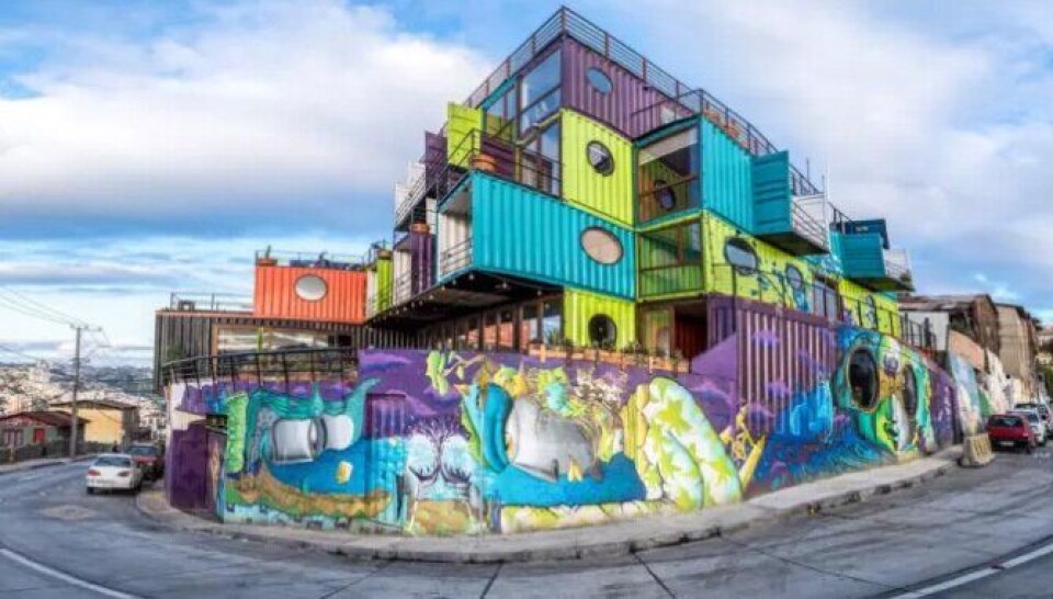 TURISTATTRAKSJON: Container-hotellet har blitt en av byens største turistattraksjoner.