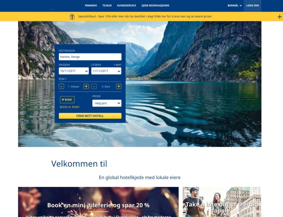 - Hotellkjeder slurver på nett