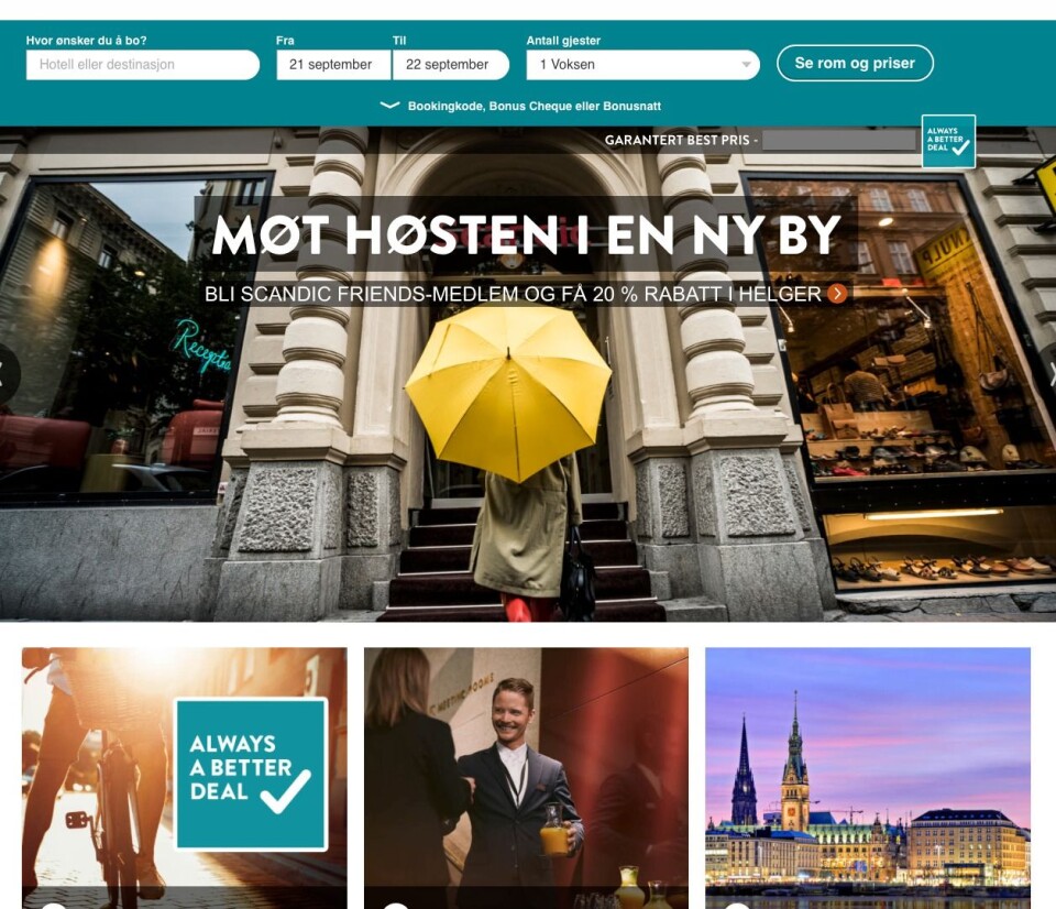 FRA TOPPEN: Nordic Choice, Thon Hotels, Best Western og Scandic Hotels.