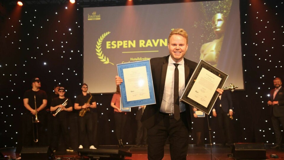 JUBEL: Espen Ravnå, GM ved Comfort Hotel Trondheim, er Årets Unge Hotelier. Foto: Camilla Bergan.