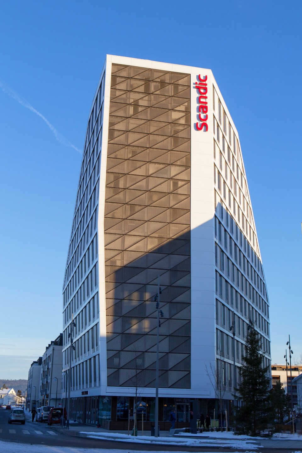 RUVENDE: Scandic Lillestrøm er godt synlig i bybildet. Foto: Scandic.