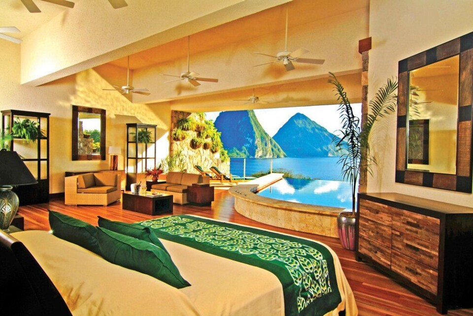 5. plass: Jade Mountain Resort, Saint Lucia – et bad litt utenom det vanlige.