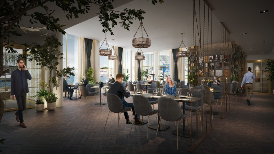 ÅPEN: Restauranten skal ha en åpen løsning mot kjøkkenet slik at gjestene kan se kokkene i arbeid.