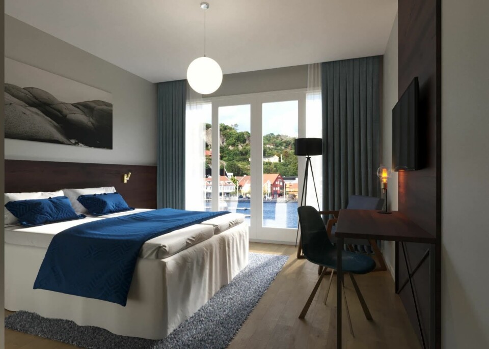 UTSIKT: Alle rommene får utsikt mot sjøen, lover hotelldirektøren.