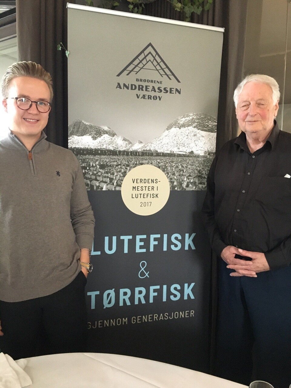 Daniel og Ole Andreassen er henholdsvis 3. og 5. generasjon i Brødrene Andreassen. Daniel og Ole Andreassen er henholdsvis 3. og 5. generasjon i Brødrene Andreassen.