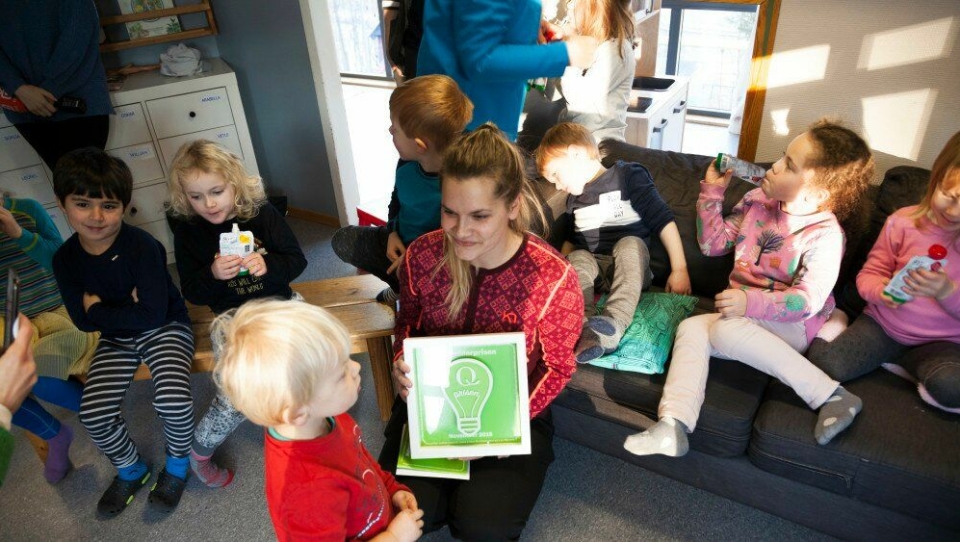 Pedagogisk leder i Kidsa Løvåsbakken barnehage, Kine Edvardsen, er primus motor for barnehagens matsvinnprosjekt.