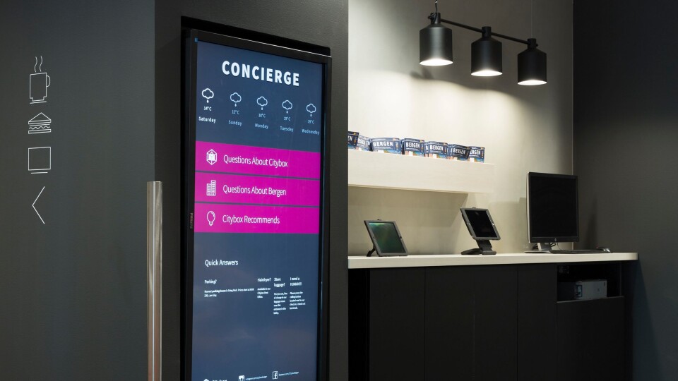 SELVGJORT: Hos Citybox løser gjesten de fleste av oppgaven selv, eller ved hjelp av digitale hjelpemidler. SELVGJORT: Hos Citybox løser gjesten de fleste av oppgaven selv, eller ved hjelp av digitale hjelpemidler.