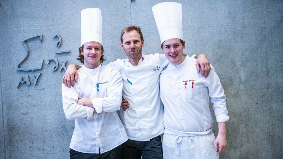 Audun Blystad og Håvard Onsøyen fra Statholdergaarden vant kokkekonkurransen.