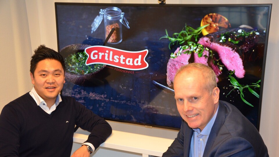 Markedsjef Sindre Tanum og direktør Tor-ArneMellbye i Grilstad Foodservice.