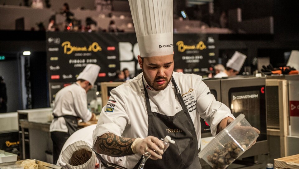 NY SJANSE: Christian André Pettersen skal forsøke å sikre seg en ny Bocuse-sjanse i Årets Kokk 2019. Her fra Lyon i januar. Foto: Tom Haga.