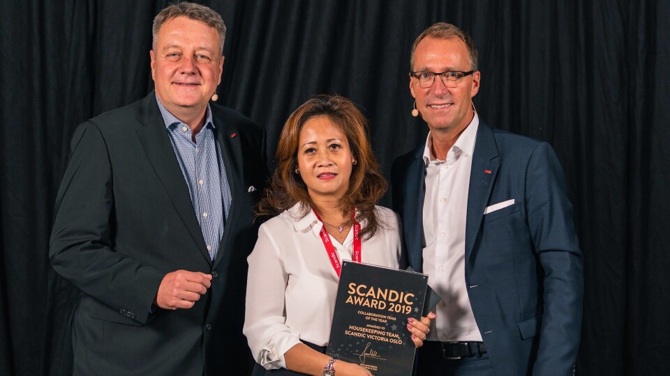 Housekeeping-teamet på Scandic Victoria i Oslo vant prisen for «Årets team».