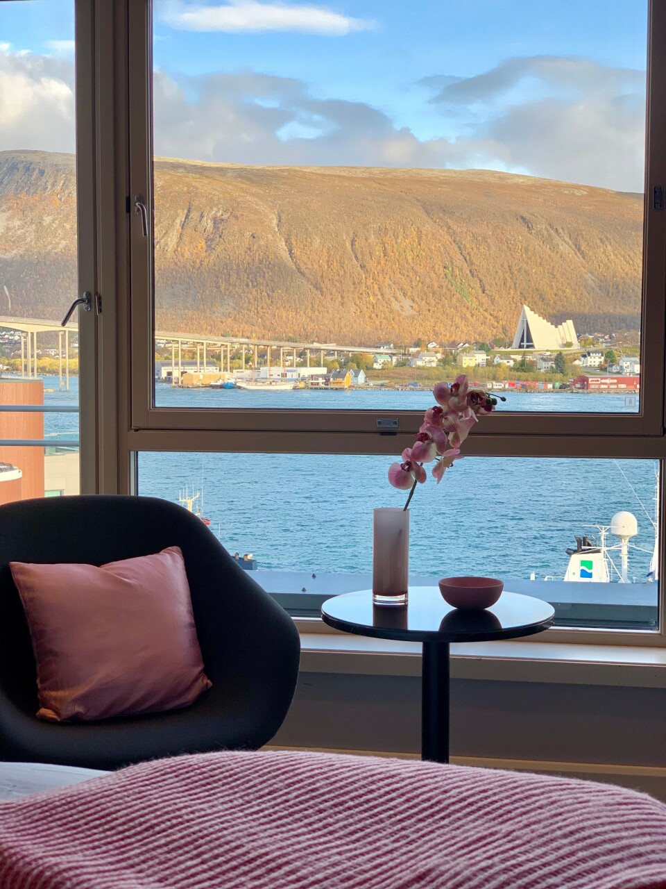 Også i Tromsø har de utstyrt rommene med rosa detaljer i oktober.
