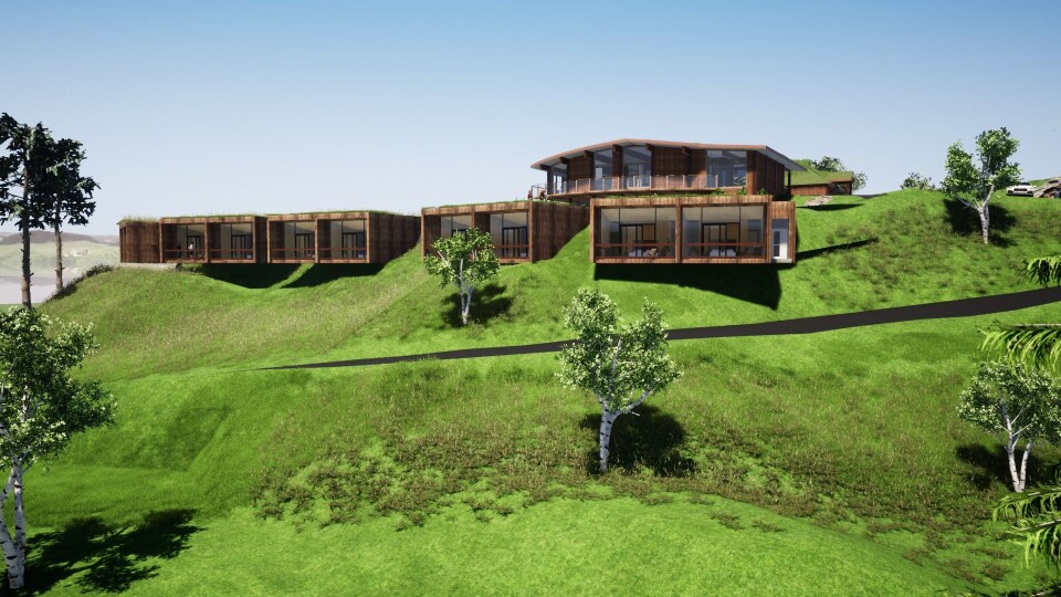 18 ROM: Hotellet får 18 rom som er bygd ned i bakken.