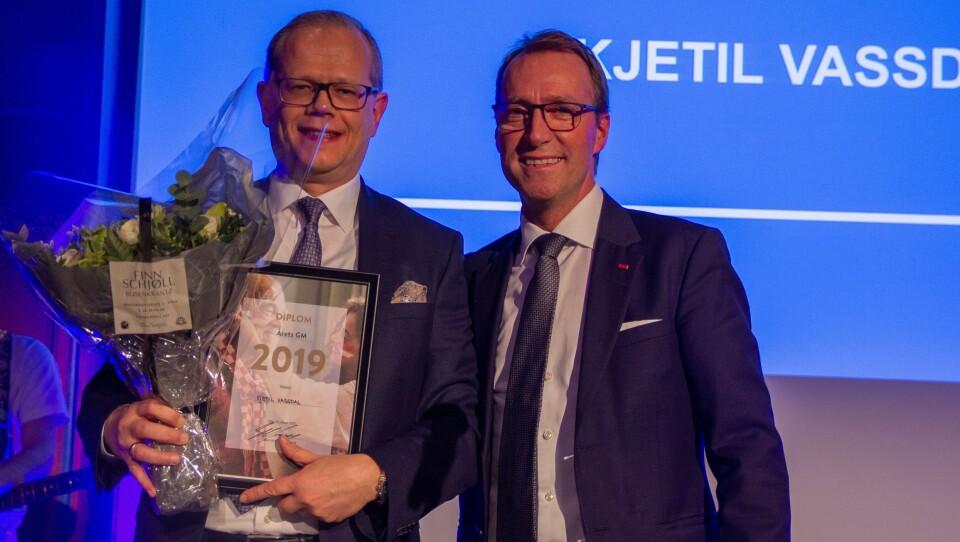 GLAD: Kjetil Vassdal (t.v.) og Jens Mathiesen President & CEO i Scandic Hotels.