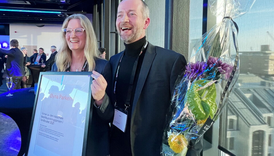 PRISVINNERE: Frode Sakshaug driver stedet sammen med kona Kristine Daling Sakshaug.