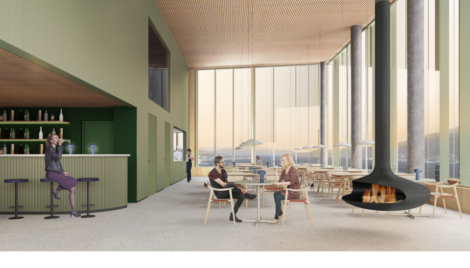 SJEKK: Hotellet over 16 500 m2 får fantastisk utsikt. Ferdigstillelse er 2024/2025.
