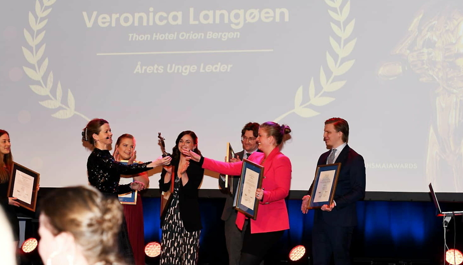 ÅRETS UNGE LEDER: Veronica Vammen Langøen fra Thon Hotel Orion i Bergen.