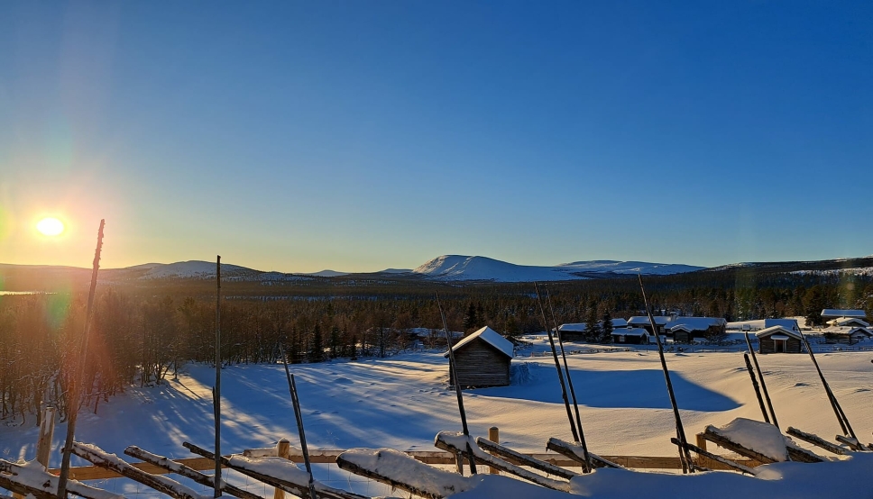 NYDELIG LANDSKAP: Det er ikke noe å si på verken beliggenhet eller utsikten i området til Skjerdingen Høyfjellshotell.