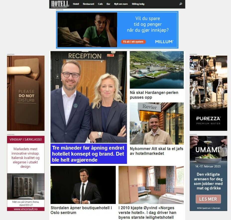 FORSIDEN DA DENNE ARTIKKELEN BLE SKREVET: Hotell, mennesker og kompetanse er hovedmenyen på Hotellmagasinet.no. FORSIDEN DA DENNE ARTIKKELEN BLE SKREVET: Hotell, mennesker og kompetanse er hovedmenyen på Hotellmagasinet.no.