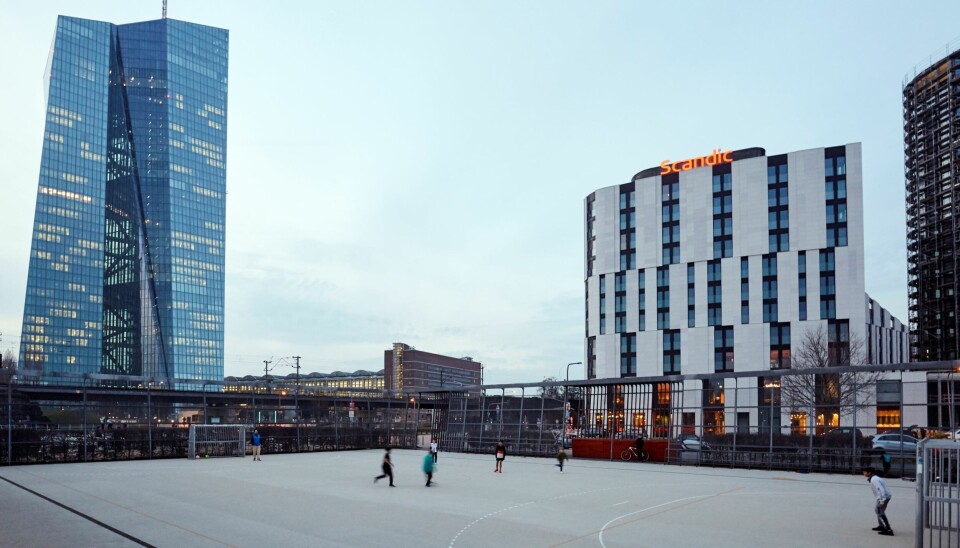 SENTRALT: Scandic-hotellet ligger i Hafenpark-kvartalet, svært sentralt i den tyske business-byen.