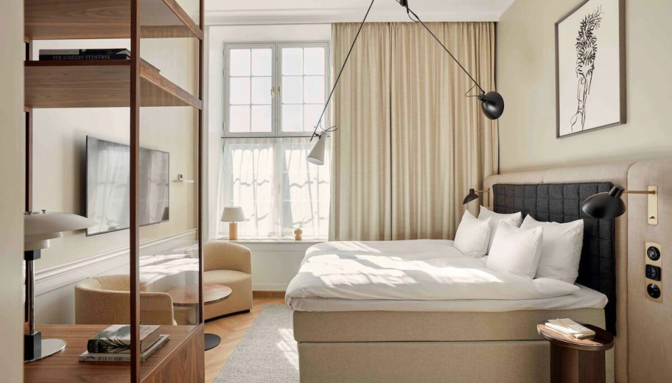 LYST OG FLOTT: Stordalens luksushotell har 390 rom, og ligger svært sentralt i den danske hovedstaden. Hotellet sto klar til bruk i 2020, og skal angivelig kostet over 2 milliarder norske kroner.