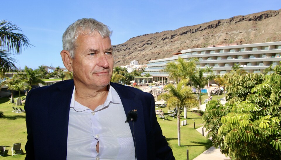 GÅR GODT: Finn Berstad er adm. dir. for de to Radisson Blu-hotellene på Gran Canaria. Her på det populære Radisson Blu Resort & Spa i Mogan, hotellet med 900 senger, eiet av norske Wenaas-gruppen.