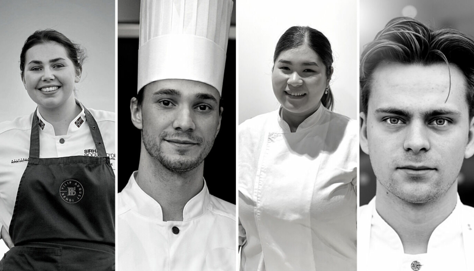 TØFF KAMP: En av disse fire kandidatene vil gå av med seieren årets unge kokk som avgjøres i Stavanger 18. september.