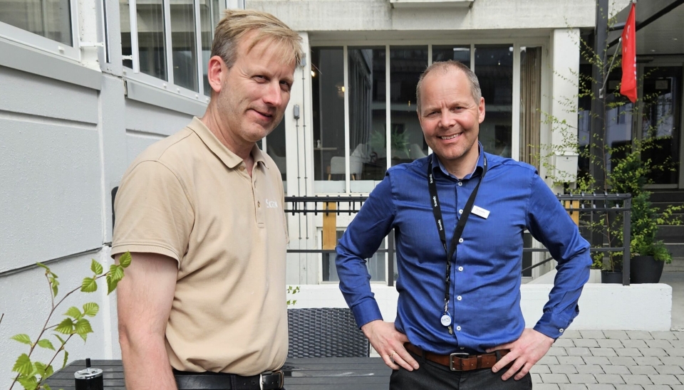 DYKTIG DUO: Det jobbes godt og smart ved Scandic Victoria Lillehammer. Fra venstre teknisk sjef Erik Haave og hotelldirektør Erik Fostervoll.