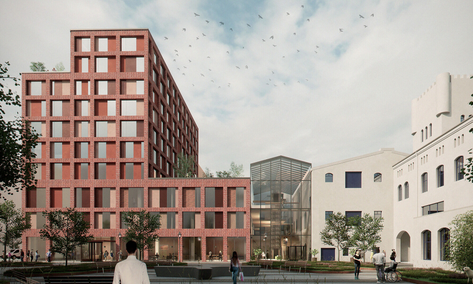 FRA BRYGGERI TIL HOTELL: Bryggeribyen EC Dahls og Strawberry er enige om å utvikle hotell i det historiske bryggeriet ved Nyhavna i Trondheim.