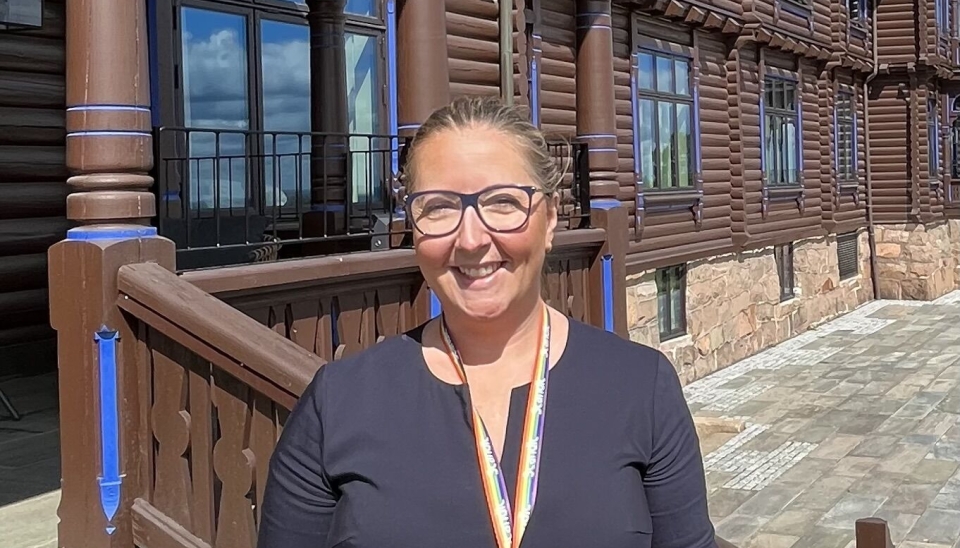 STRÅLER: Den blide bergenseren Silje Fløtre Garmanslund har allerede funnet seg godt til rette på Scandic Holmenkollen Park Hotel.