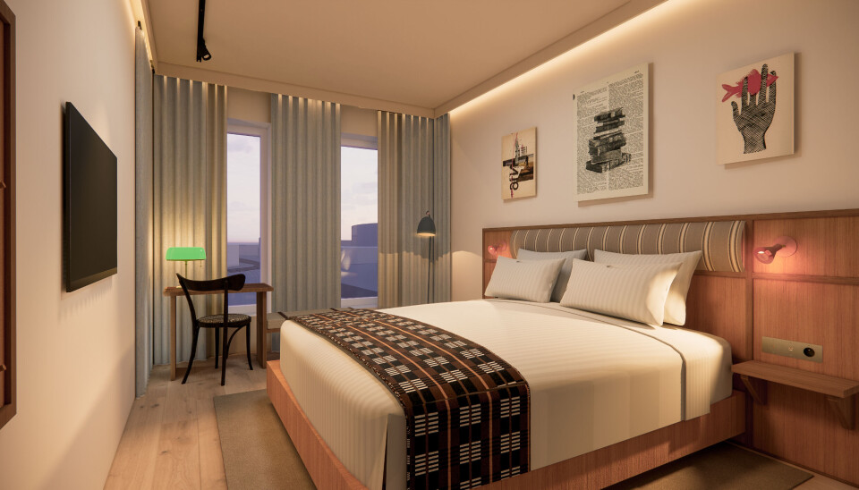 217 rom fordelt på to bygninger, restaurant og bar er bare noe av det som venter Stordalens nye hotell i Göteborg som åpner i 2026.