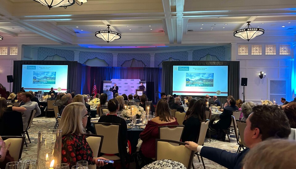 Fra prisutdelingen, hvor Kviknes Hotel gikk seirende ut i sterk konkurranse.