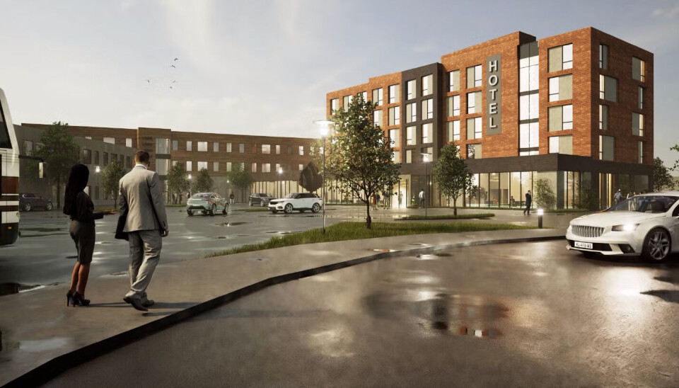 Illustrasjon: Sånn kan det nye hotellet komme til å se ut.